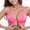 Hot Pink, variant on CHUOU Steel Ring Thin Women Bra Front Button Breathable Gathers Underwear Comfort Bra
