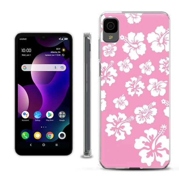 Slim-Fit Gel TPU Phone Case for TCL 30Z / 30 Z / 30 LE, by OneToughShield ® - Hibiscus Pink