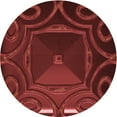 thumbnail image 1 of Ahgly Company Machine Washable Indoor Square Transitional Maroon Red Area Rugs, 3' Square, 1 of 7