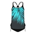 thumbnail image 5 of Xdegoge Plus Size Clearance Two Piece Women's Swimsuit Tankini Printed Tummy Control Bathing Suits Full Coverage Swim Suits with Shorts Bathing Suits Set Plus Size 2 Piece Tankinis Swimwear, 5 of 5
