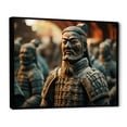 thumbnail image 2 of Designart "Terracotta Warriors China Art painting III" Chinese Floater Framed Canvas Art Print, 2 of 7