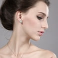 thumbnail image 2 of Gem Stone King 18K Yellow Gold Plated Silver Stud Earrings Set with Oval 3.52cttw Moissanite, 2 of 3
