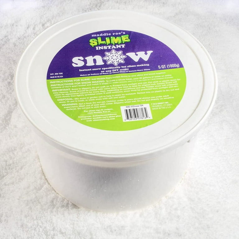 Maddie Rae's Instant Snow XL Pack- Makes 50 GALLONS of Fake Artificial Snow-  Best Powder for Cloud Slime, Made in The USA by Snowonder - Safe Non-Toxic  - for Science Projects, Holidays