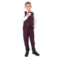 thumbnail image 3 of LOLANTA Boys Vest Pants Set Plaid Dress Suit with Shirt Kids Tuxedo Formal Wedding Ring Bearer Outfit, 3 of 6