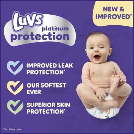 Luvs Platinum Protection Baby Diapers Size 1, 116 Count