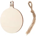 thumbnail image 2 of 60 piezas de adornos navideños de madera, discos redondos de madera, copos de nieve de madera, discos en forma de ángel con 60 piezas de cuerdas para adornos colgantes de árbol de Navidad de Año Nuevo Fokelyi LKX-2036, 2 of 8