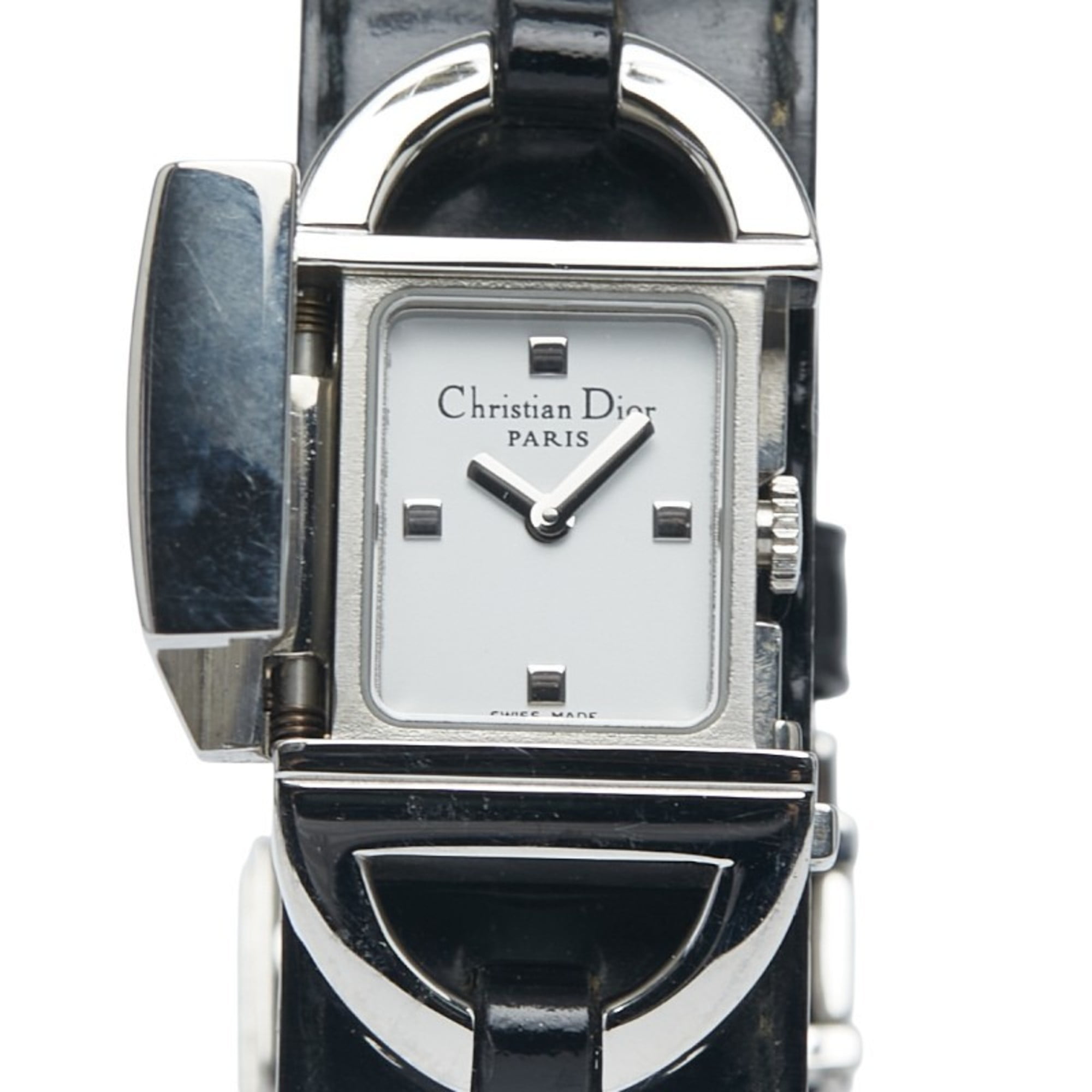 Pre-Owned Dior Pandiora Quartz Watch, White Dial, Stainless Steel