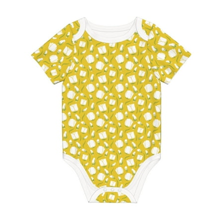 

Coaee Tulips Flowers for Soft Cotton Baby Short-Sleeve Bodysuit Baby Girls Boys Bodysuit Romper