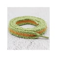 thumbnail image 3 of INSPIRE CHIC Flat Fuzzy Shoelaces Colored Shoe Laces Soft Wide Fluffy Shoestrings 2 Pairs Green Orange 80cm/31.50", 3 of 5