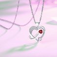 thumbnail image 2 of 18k White Gold Plated Women Heart Pendant Jewelry Necklace, 2 of 7