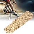 thumbnail image 4 of Cadena de ciclo hueca de acero inoxidable, accesorio ultraligero para bicicleta de montaña, bicicleta de carretera, titanio dorado, 4 of 8