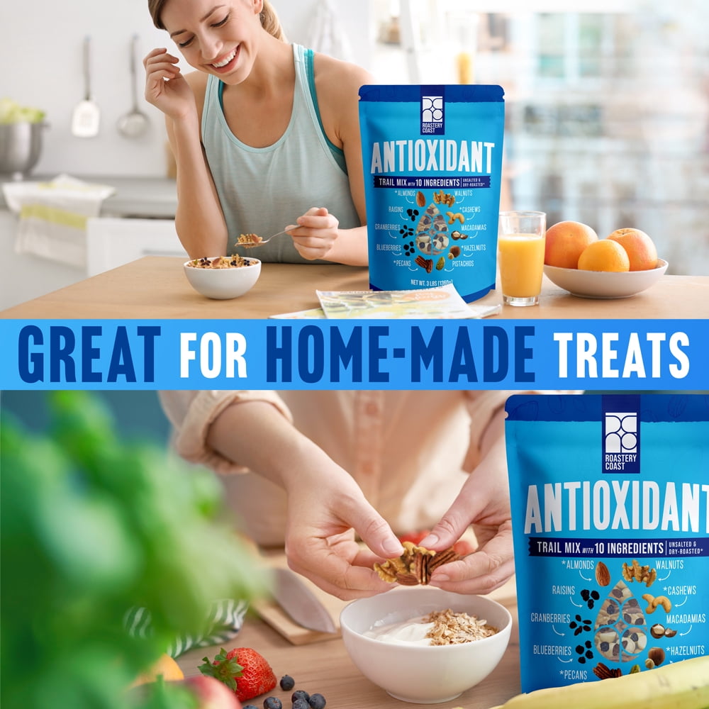Roastery Coast Antioxidant Mix 3lb | Nuts Snack Mix | Deluxe assorted snack | nut snacks | healthy snacks for adults | dry fruits | nut mix