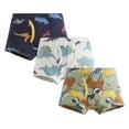 thumbnail image 2 of Bxsruta Boys' 3-Pack Breathable Boxer Briefs Soft Stretchy Cute Printed Underwear Ages 1-8, 2 of 3