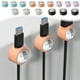 thumbnail image 1 of Clips organizadores de cables (pack de 3) - Gestión de cables de sobremesa para cables de carga y cables USB, montaje adhesivo, negro/verde/blanco/naranja, 1 of 6