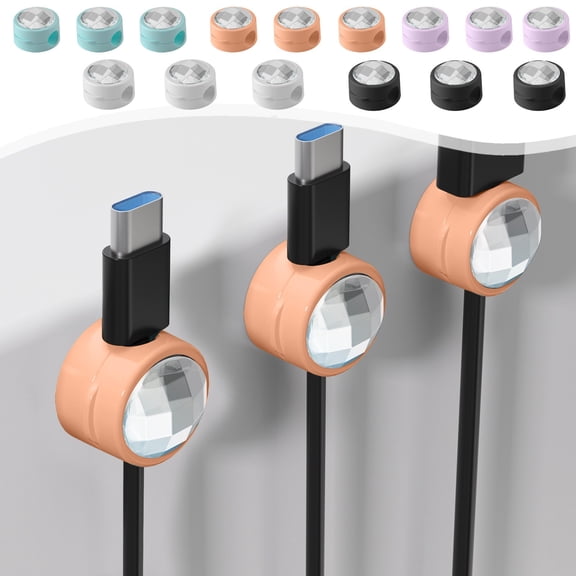 Cable Organizer Clips 3 Pack for Desk – Cord Holders for Charging Cables, USB Wires, Phone Charger Management – Small Desktop Cable Management Clips for Home Office