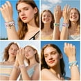 thumbnail image 6 of Clay Beads Bracelet Making Kit, 144 Colors 6 Boxes Flat Preppy Beads for Bracelets, Jewelry Kit with Pendant Charms Elastic String Crafts Gift for Adults Kids, 6 of 6