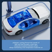 Nkmbld Portable Car Sunshade Summer Front Windshield Thermal Insulation Sunscreen Foldable Ring Sunshade Keep Car Interior Cool, Fit for Cars,Trucks,SUVs 140*70cm