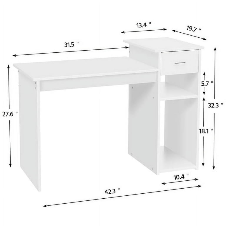 Topeakmart Computer Desk Laptop Table Home Office Desk w Drawer
