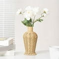 thumbnail image 4 of Faux Rattan Woven Florals Vases for Dried Flower Farmhouses Decorative Imitation Wicker Vases Kitchen Fireplaces Decors, 4 of 16