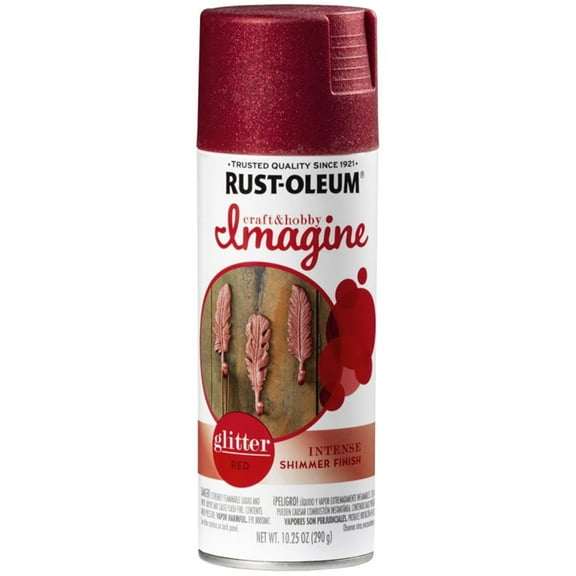 Rust-Oleum Imagine Craft & Hobby Glitter Spray Paint Glitter Red, 10.25 oz.