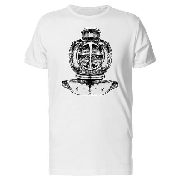 Sketch Of Diving Helmet T-Shirt Men -Image by Shutterstock, Male x-Large