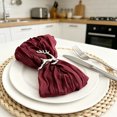 thumbnail image 5 of Pleated Polyester Napkin for Wedding Dessert Table Decor, Reusable Party Table Napkin for Dining, 5 of 5