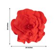 thumbnail image 3 of Efavormart 2 Pack 24” 3D Craft Rose Red Real Feel Foam Rose for DIY Wedding Bouquets Arrangements Party Home Decorations, 3 of 9
