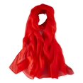 thumbnail image 1 of Longue Foulard en Chiffon de Soie Couleur Unie, 1 of 7