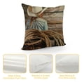 thumbnail image 4 of PHYHOO Throw Pillow Cushion Cover , Hat Traditional Ranching Robe on Wooden Ground Photo, Zippered Double-Side Digital Print Decor,Beige Brown White, 4 of 5