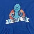 thumbnail image 2 of Rick and Morty Existence Is Pain Unisex Adult Pull-Over Hoodie, Royal, 3X-Large, 2 of 5