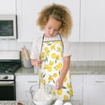 thumbnail image 4 of Yellow Lemon Fruit Flowers White Pattern Kids Aprons for Girls and Boys,Adjustable Neck Strap Toddler Aprons for Kids Cooking Baking, 4 of 6