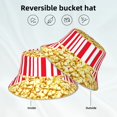 thumbnail image 2 of Bingfone Popcorn Bucket Hat for Men Women,Packable Reversible Printed Sun Hats,Fisherman Outdoor Travel Hiking Beach Caps, 2 of 7