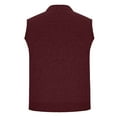 thumbnail image 3 of FAIWAD Men's Cable Knit Sweater Vest Sleeveless Crew Neck Business Waistcoat Big and Tall Jumper Tops, 3 of 5