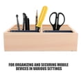 thumbnail image 3 of ETHZZLE 2Pcs Beige Wooden Phone Holder Desktop Organizer for Classroom Phone Management and Storage, 3 of 8