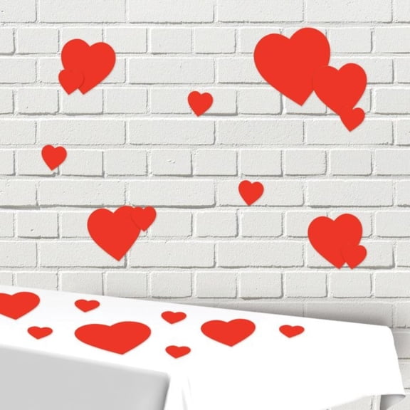 Beistle Heart Cut-Out Valentine's Day Party Decorations - 12" - Red - Pack of 240