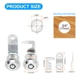 thumbnail image 2 of Unique Bargains 5/8 inch Cabinet Locks with Key, Cam Replacement Lock Cylinder Toolbox Lock Keyed Alike, Silver 2 Pack, 2 of 8