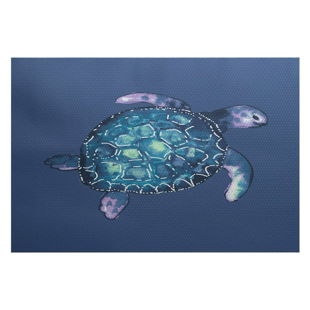 E by Design Sea Turtle RAN465 Indoor/Outdoor Rug - Walmart.com ...