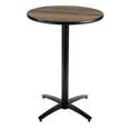thumbnail image 2 of KFI Studios Mode 2.5' Round Bistro Table, Dark Mahogany, Arched X-Base, 2 of 5