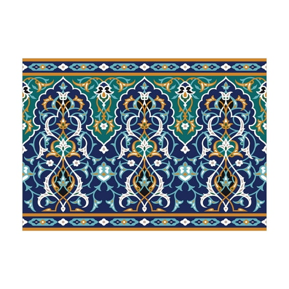 Ambesonne Moroccan Jigsaw Puzzle, Hippie Tribals, Heirloom-Quality Fun Activity for Family Durable Cardboard, 1000 pcs, Blue Mustard