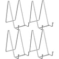 thumbnail image 1 of Ajuwaa 4 Pack Plate Stands for Display, 6 Inch Metal Frame Holder Stand for Picture, Decorative Plate, Photo Easel, Artistic Work Display Stand, Picture Frames, Silver, 1 of 5