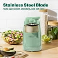 thumbnail image 3 of Electric Can Opener and Knife Sharpener, Multifunctional Jar and Bottle Opener with Removable Cutting Lever and Cord Storage, Stainless Steel Blade, Sage, 3 of 6