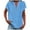 00-BU21214, variant on XIAOCHA Women's Two Button Notch Neck Blouse Roll Cuff Short Sleeve Loose Fit Blouses Everyday Street Short Sleeve Tops