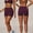 Purple, variant on 2pcs Women's High-Waisted Yoga Gym Swim-Free Running & Cycling Sports Set - Low-Rise Vest & Matching Shorts, Breathable Workout Outfit, All-Season Athletic Wear