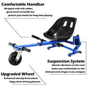 Hoverboard seat attachment, hoverboard go kart for adults & kids, accessories to transform hoverboard into go cart, hover carts for self balancing scooter with off-road tire and shock absorber, blue