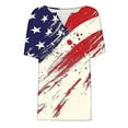 thumbnail image 4 of Patriotic Flag Shirts,Review My Order for Today,Cadancy Plus Size Tops for Women Summer 3X,Clearance Clothes Under $10.00 Blouses Cotton,Woman Graphic Tees,My Orders Delivery,Multicolor XL, 4 of 5