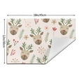 thumbnail image 3 of XMXT 6 Pcs Woven Placemats, Cute Moose Pink Print Stain Resistant Anti-Skid Placemat for Kitchen Table, 12 x 18 inches, 3 of 6