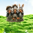 thumbnail image 2 of ZMKIAG Easter Decorations Outdoor Metal Bunny Decorative Garden Stakes Rabbits Happy Easter Yard Sign Spring Decor for Home Front Door Yard Outside Porch Lawn Sidewalk, 2 of 4