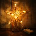 thumbnail image 2 of Estrella dorada en forma de árbol con luces LED CVHOMEDECO, 2 of 8