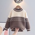 thumbnail image 2 of Atogsazn Kids Boys Knitted Sweater CHildren Casual Colorblock Long Sleeve Sweaters Crew Neck Fall Winter Tops Khaki 11-12 Years Fashion, 2 of 9