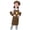 Coffee, variant on YUEHUA Kids Art Smock, Waterproof Apron with Pocket for Children, Solid Color Apron Sleeve and Hat Three Piece Set for Toddler Painting Aprons Smocks